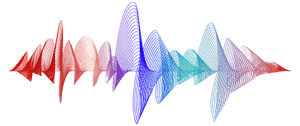 Imagen de onda de sonido de audio central